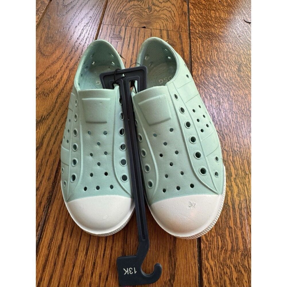 DSG EVA Slip-On Sandals Beach Water Shoes Girls Boys Size 13K Blue White New - Picture 2 of 5